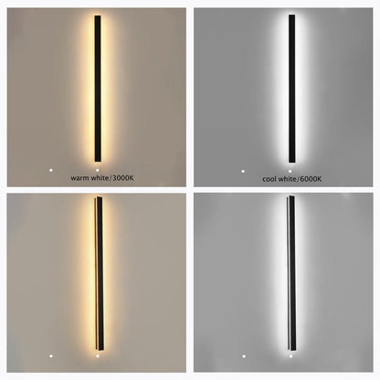 Modern Metal Outdoor Wall Lamp Linear LED View 16