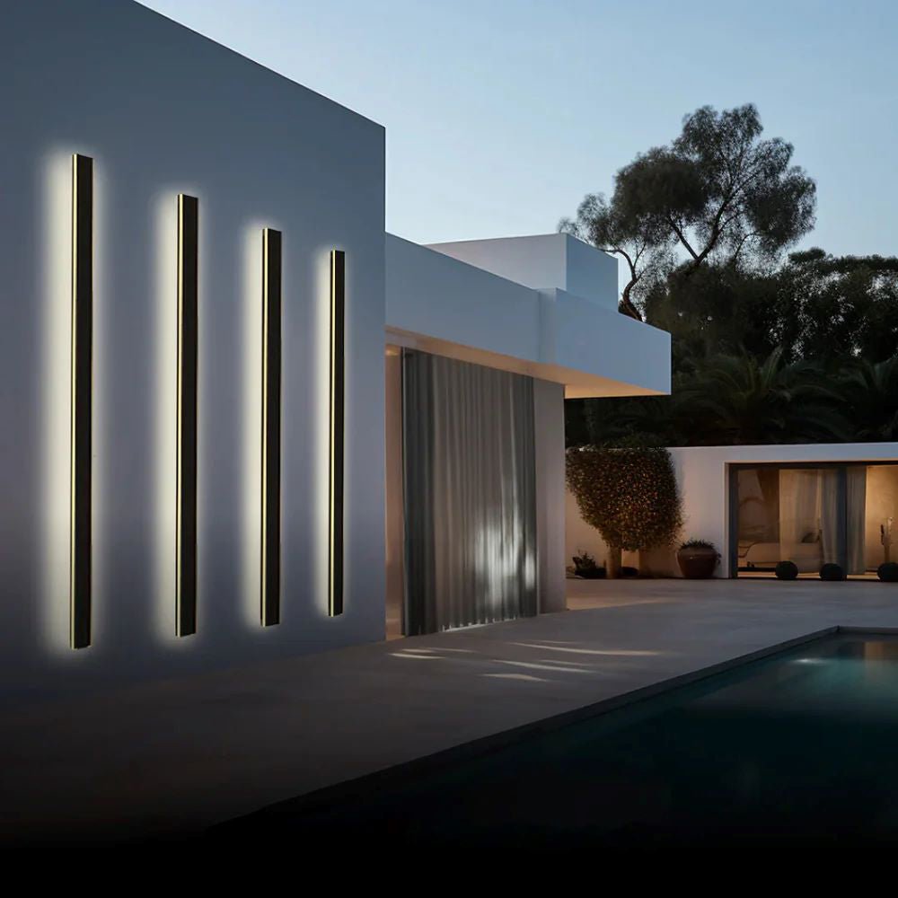 Modern Metal Outdoor Wall Lamp Linear LED View 24