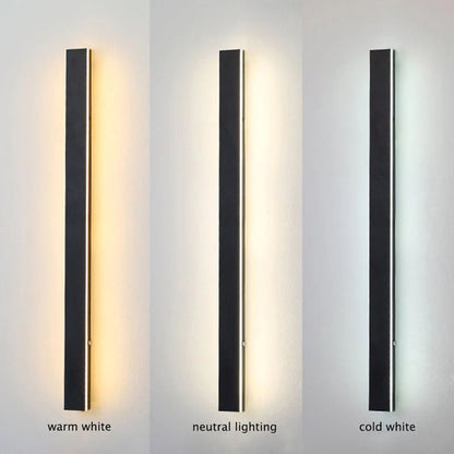 Modern Metal Outdoor Wall Lamp Linear LED View 28