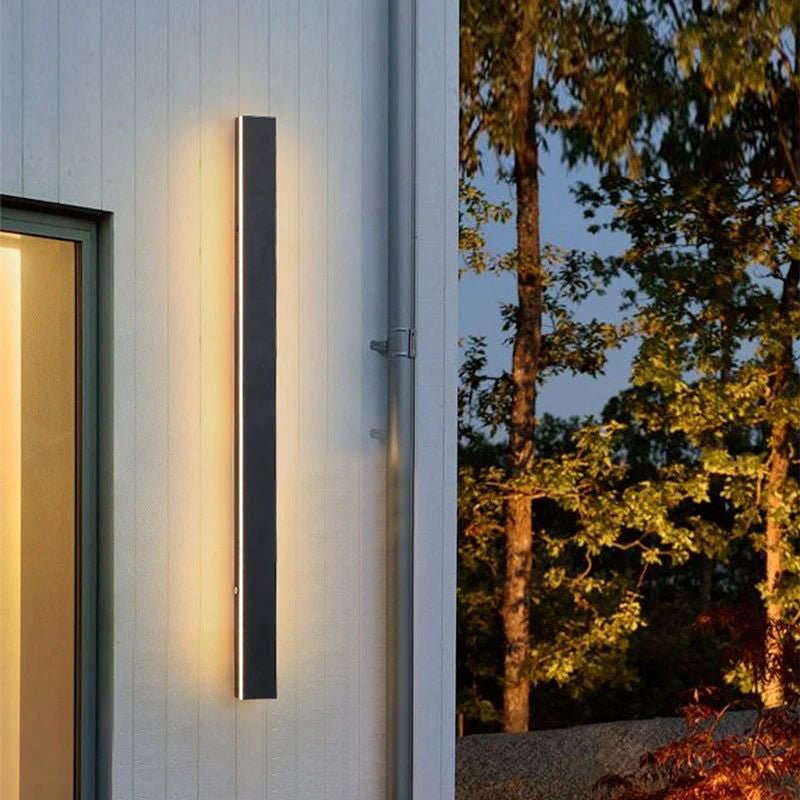 Modern Metal Outdoor Wall Lamp Linear LED View 29