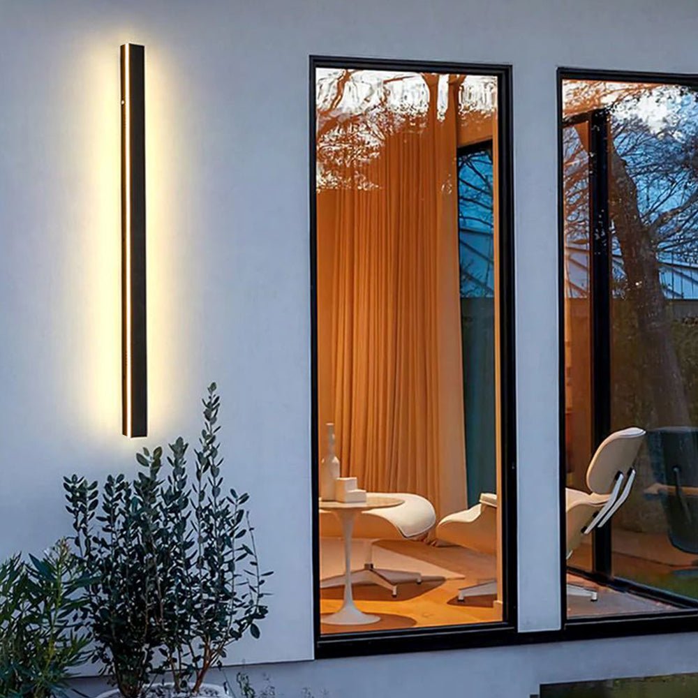 Modern Metal Outdoor Wall Lamp Linear LED View 30