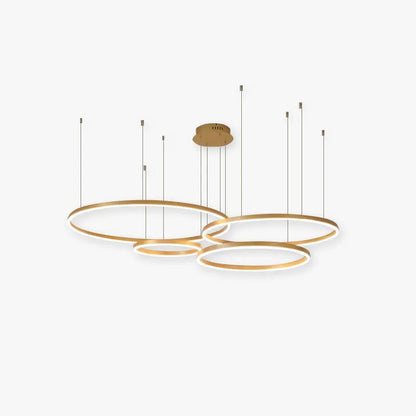 Modern Metal Pendant Light Concentric Rings Hero