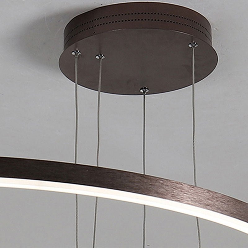 Modern Metal Pendant Light Concentric Rings View 11