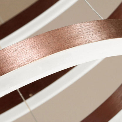 Modern Metal Pendant Light Concentric Rings View 12