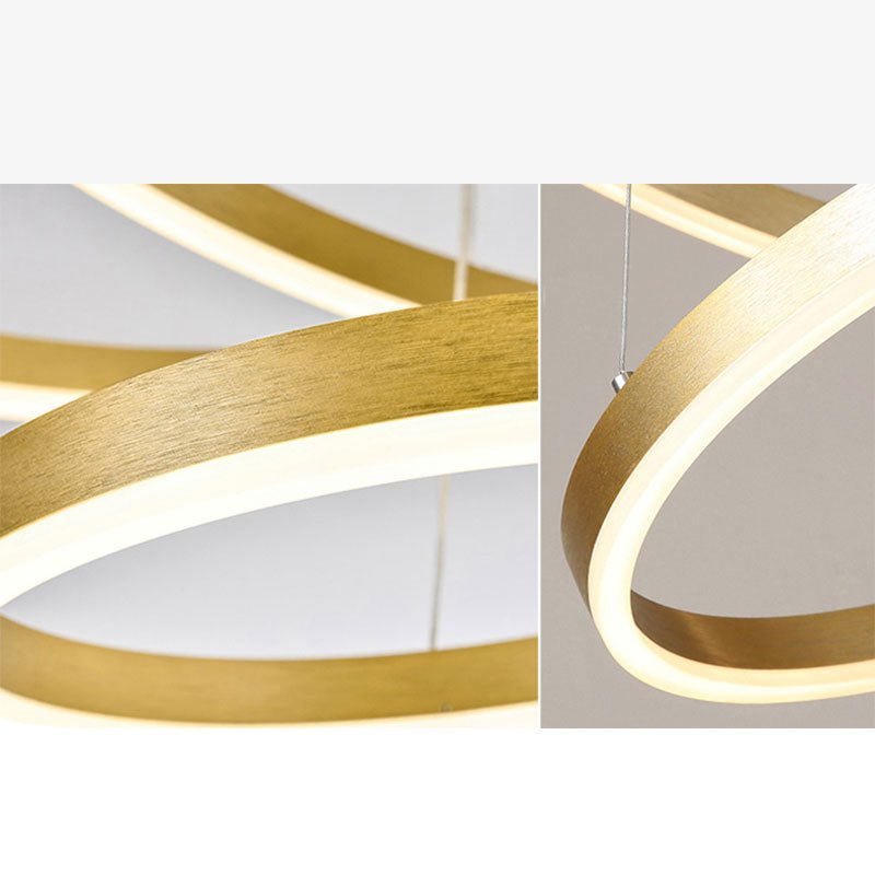 Modern Metal Pendant Light Concentric Rings View 14