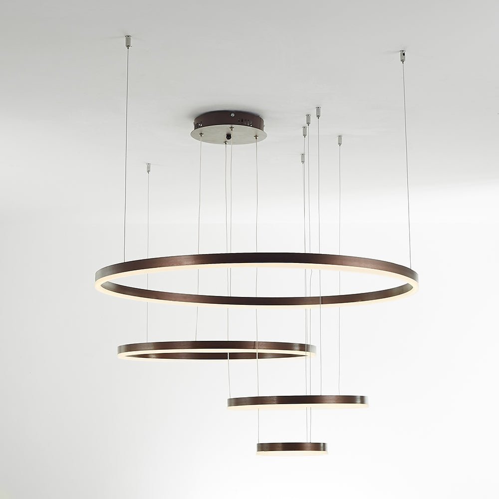 Modern Metal Pendant Light Concentric Rings View 35
