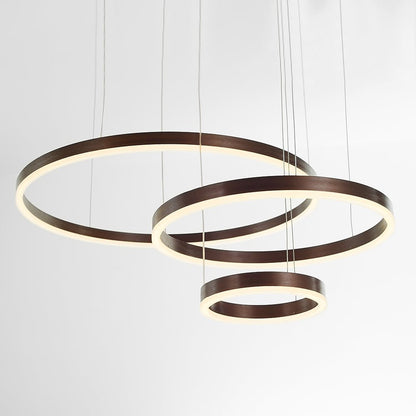 Modern Metal Pendant Light Concentric Rings View 36