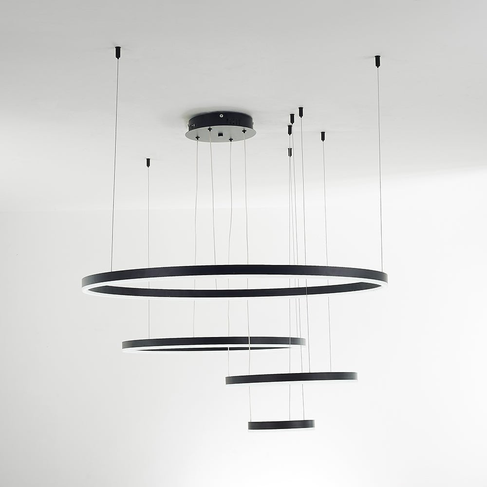 Modern Metal Pendant Light Concentric Rings View 38
