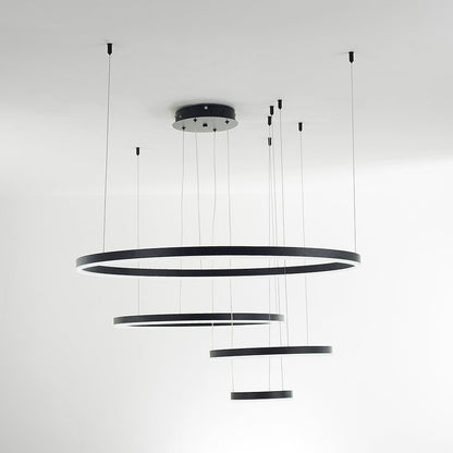 Modern Metal Pendant Light Concentric Rings View 38