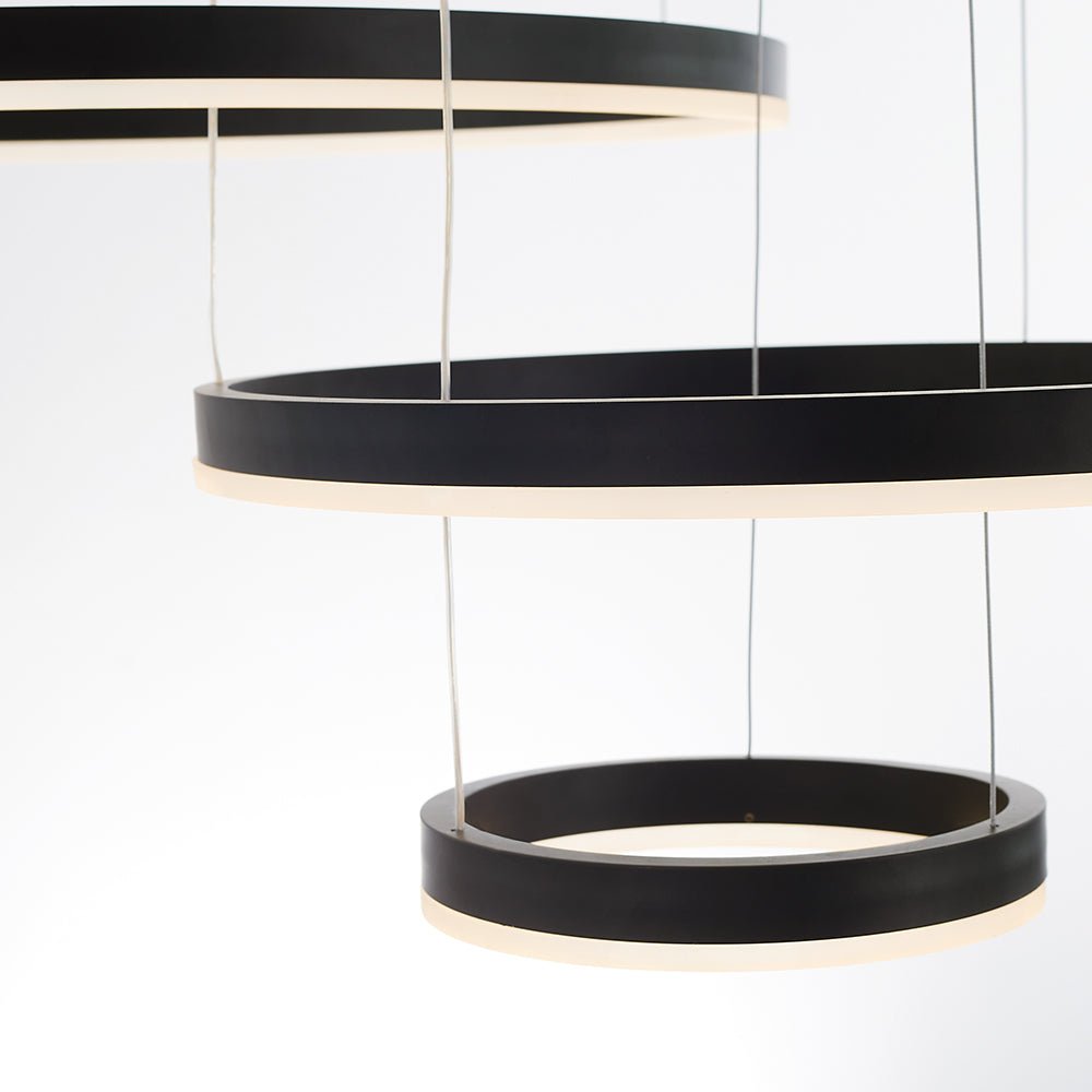 Modern Metal Pendant Light Concentric Rings View 39