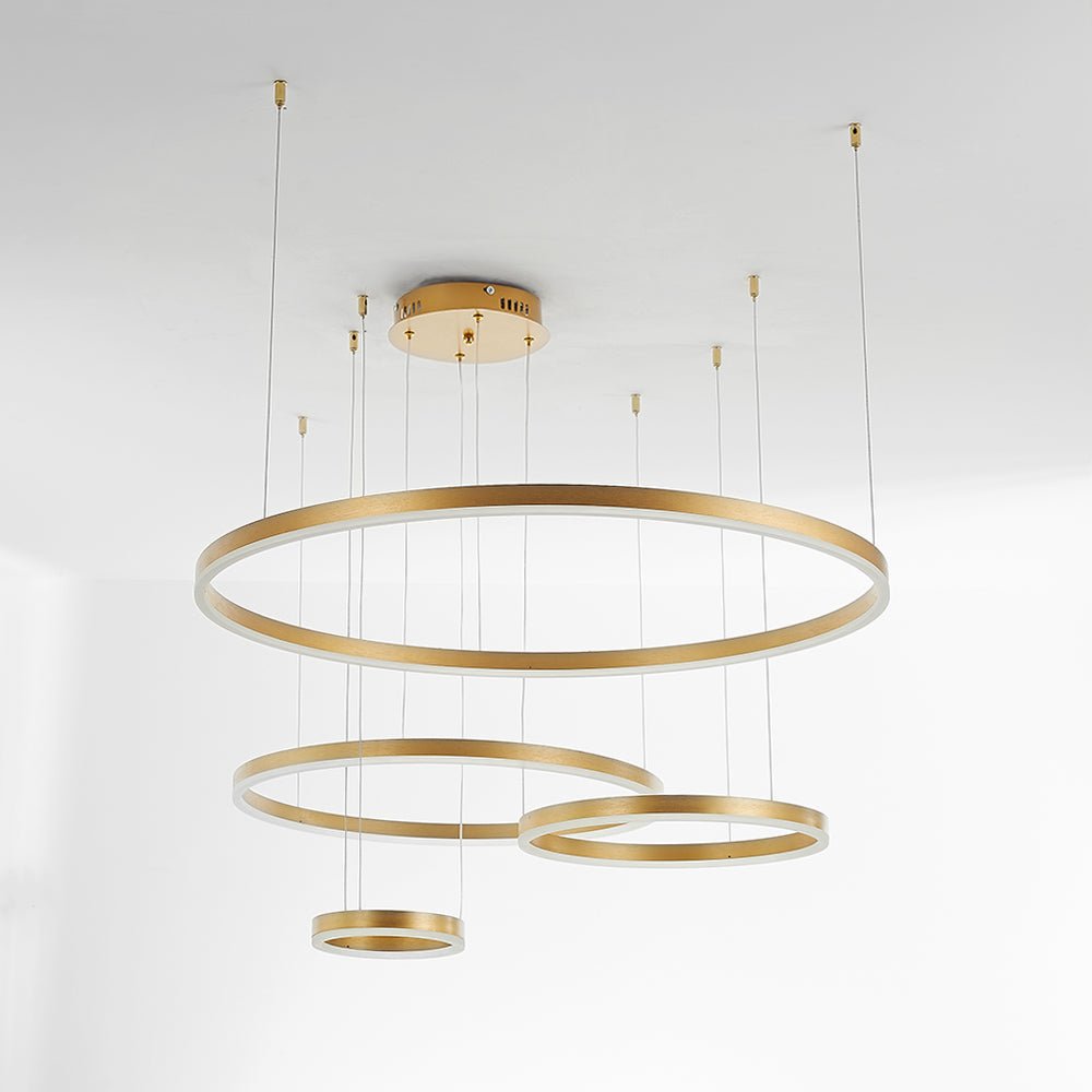 Modern Metal Pendant Light Concentric Rings View 40