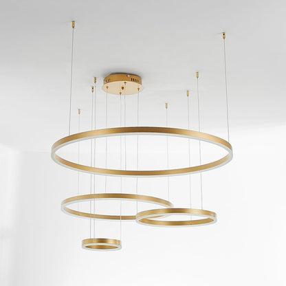 Modern Metal Pendant Light Concentric Rings View 40