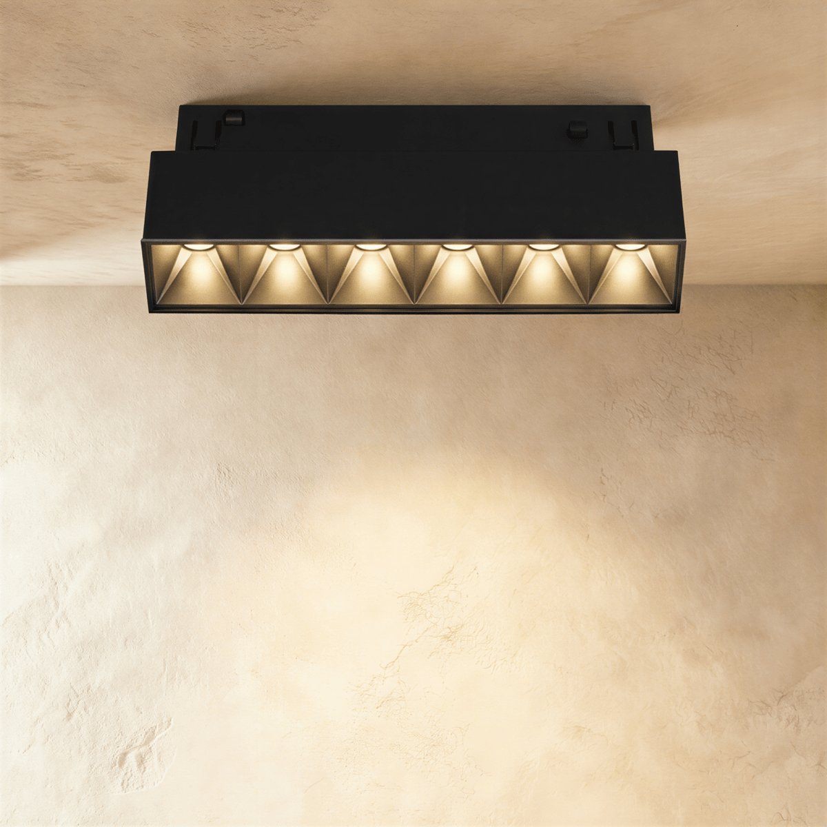 Modern Metal Track Light System Magnetic Mount Close Up
