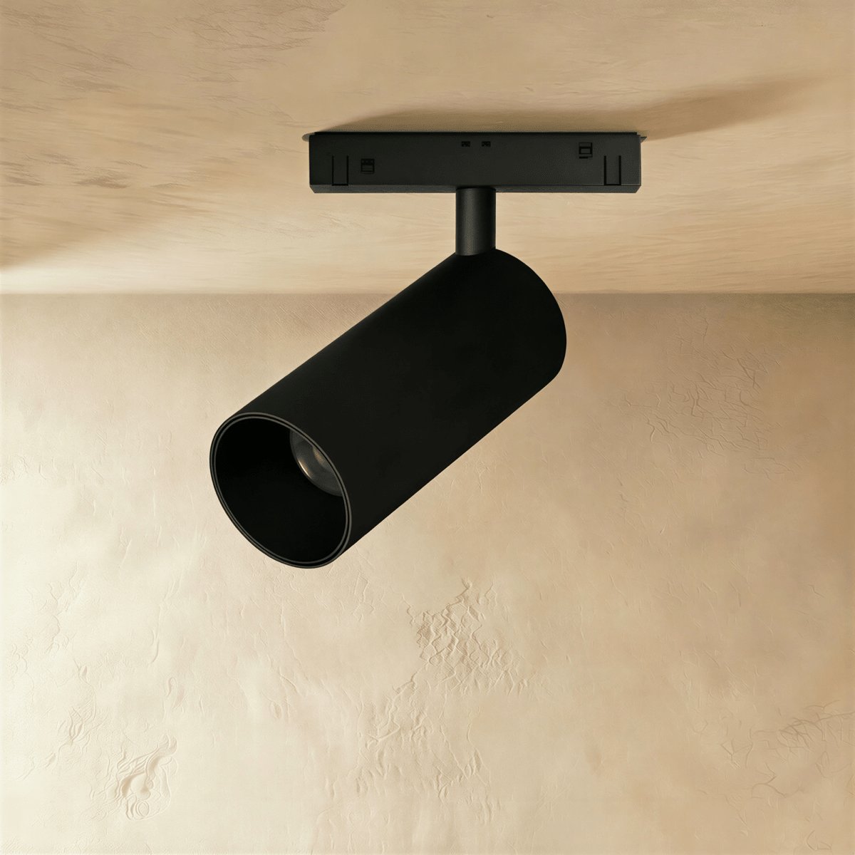 Modern Metal Track Light System Magnetic Mount Front