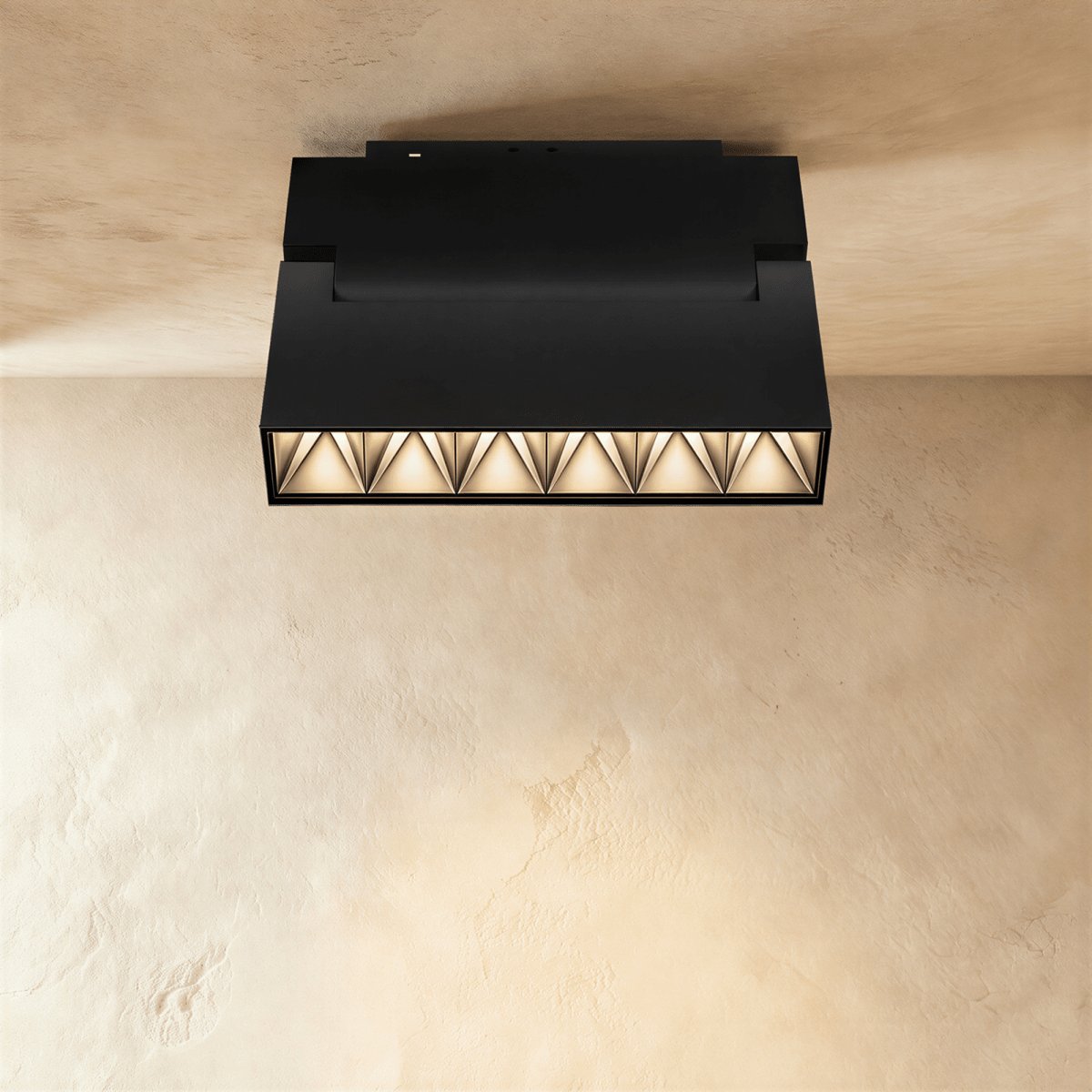 Modern Metal Track Light System Magnetic Mount Side