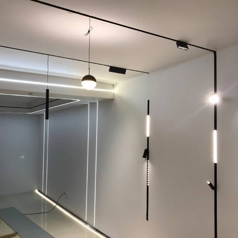 Modern Metal Track Light System Magnetic Mount View 17