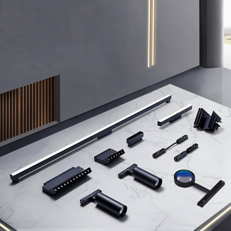 Modern Metal Track Light System Magnetic Mount View 21