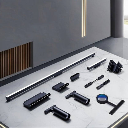 Modern Metal Track Light System Magnetic Mount View 21