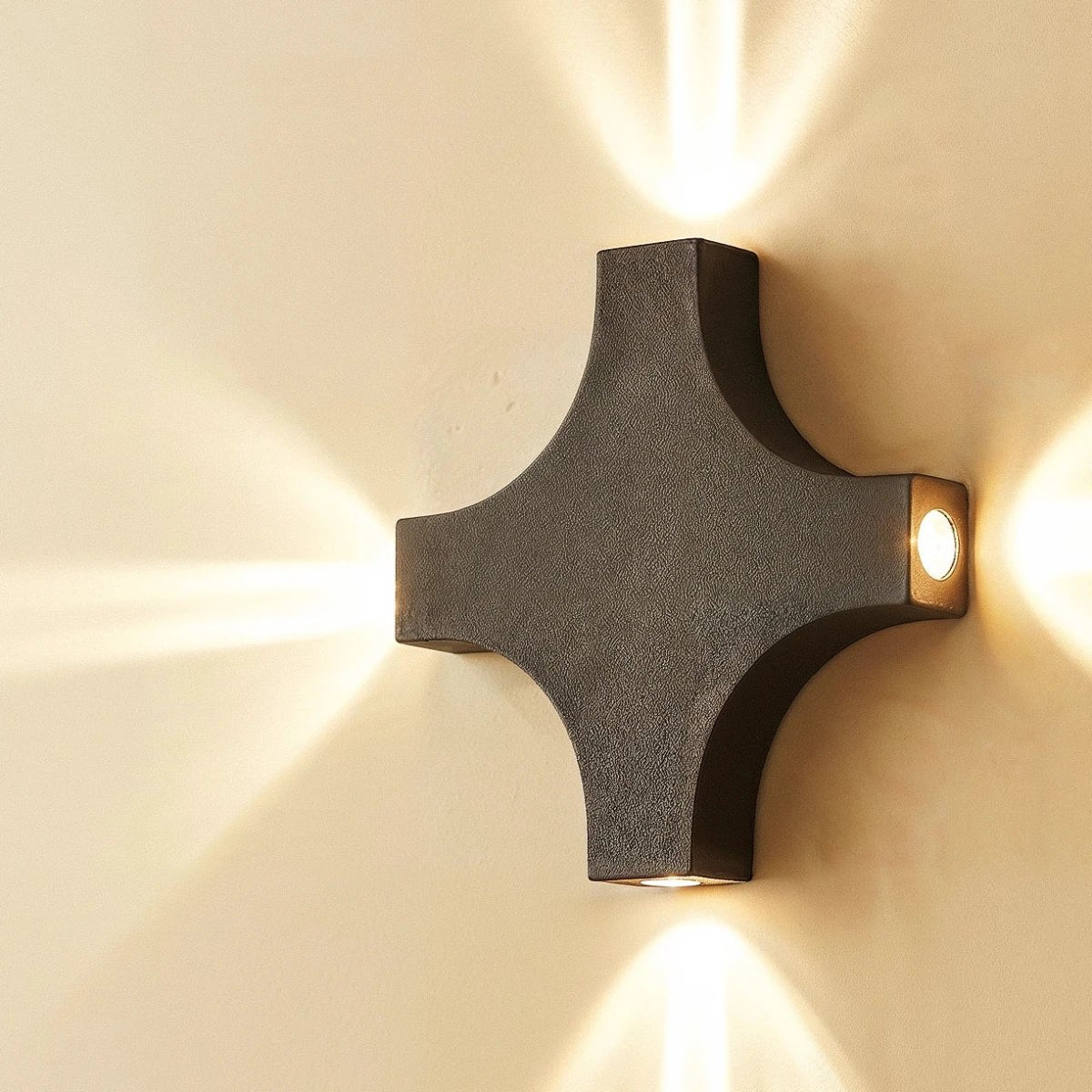 Modern Metal Wall Lamp Dual Beam Aperture LED Close Up