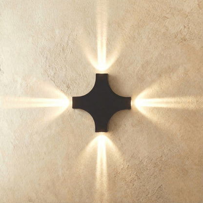 Modern Metal Wall Lamp Dual Beam Aperture LED Detail
