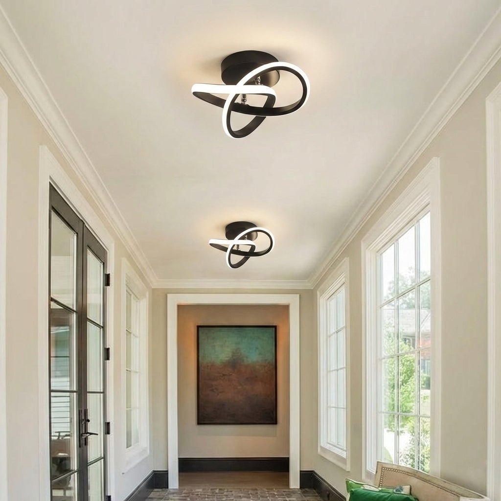 Modern Metal White LED Ceiling Light Front