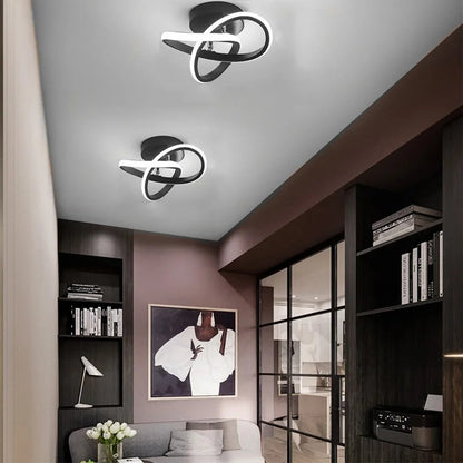 Modern Metal White LED Ceiling Light Side