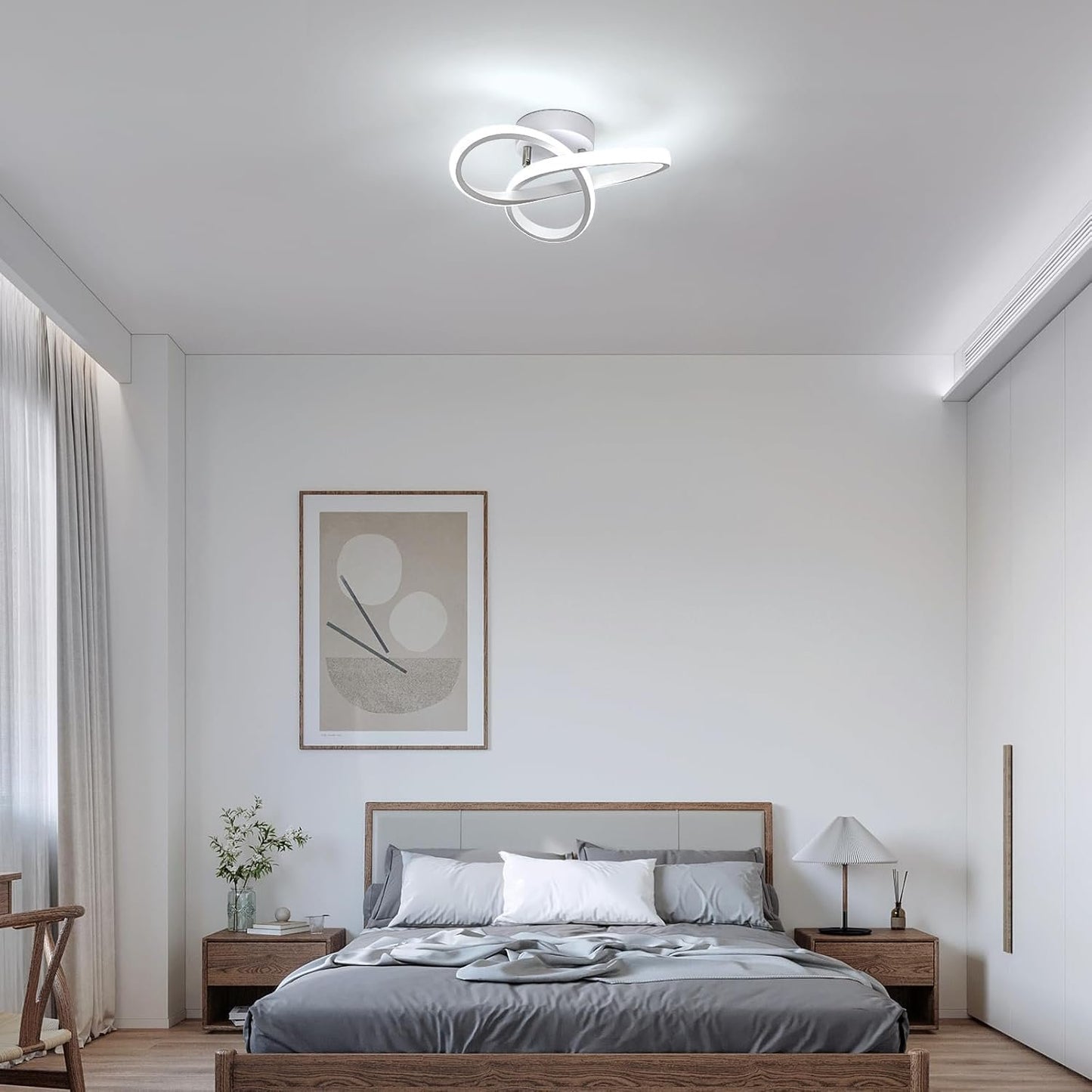 Modern Metal White LED Ceiling Light View 13