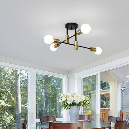 Modern Nordic Black Ceiling Lights Back