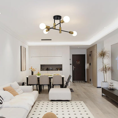 Modern Nordic Black Ceiling Lights Side