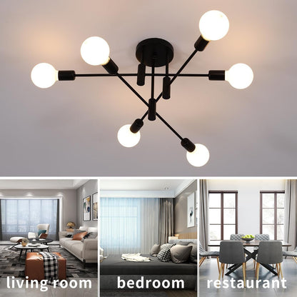 Modern Nordic Black Ceiling Lights View 26
