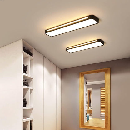 Modern Nordic Minimalist Long LED Ceiling Lighting Detail