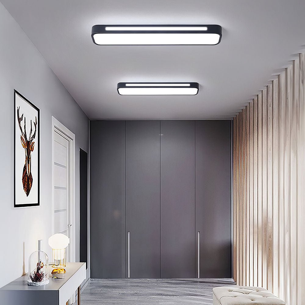 Modern Nordic Minimalist Long LED Ceiling Lighting Front