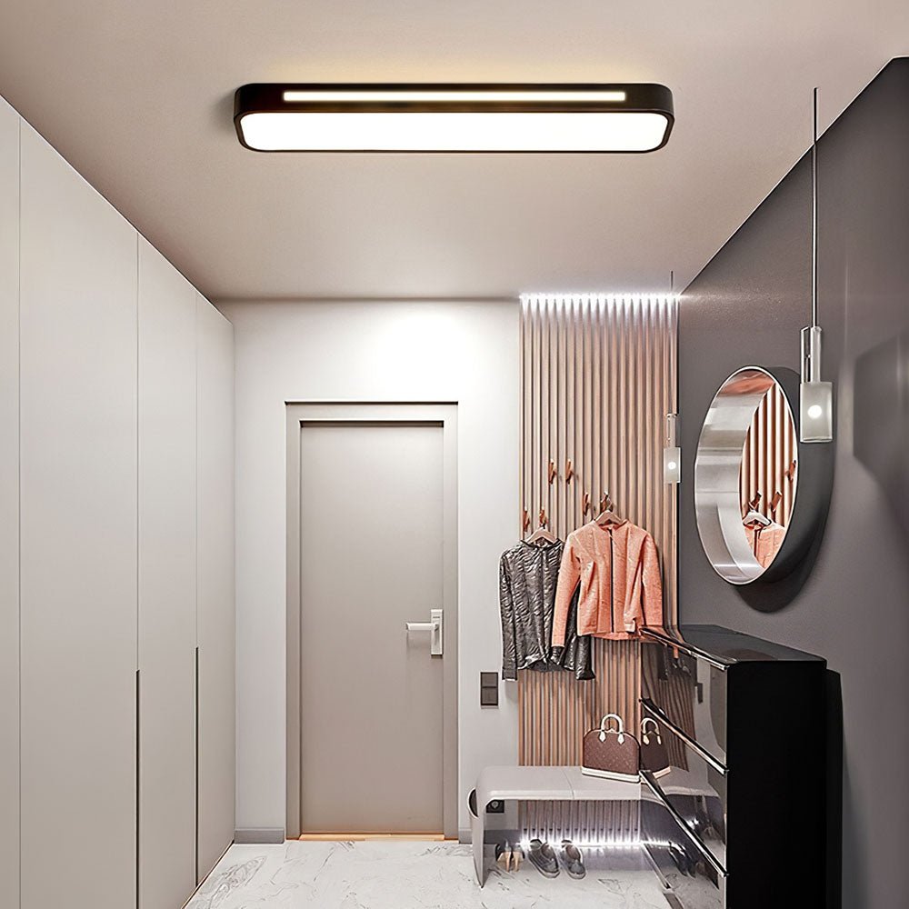 Modern Nordic Minimalist Long LED Ceiling Lighting Side