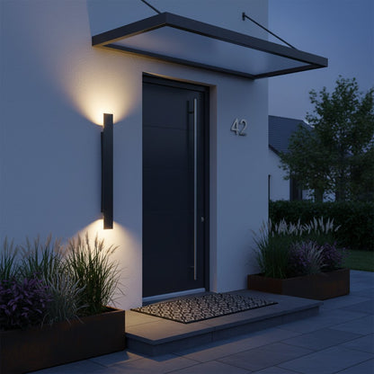 Modern Outdoor LED Wall Light Tall Panel Alternate