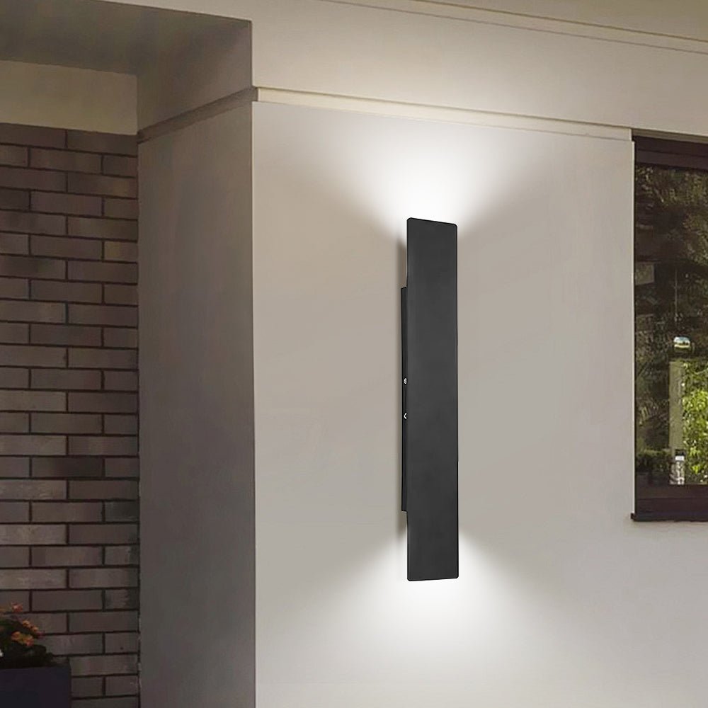 Modern Outdoor LED Wall Light Tall Panel Back