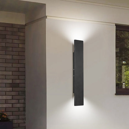 Modern Outdoor LED Wall Light Tall Panel Back