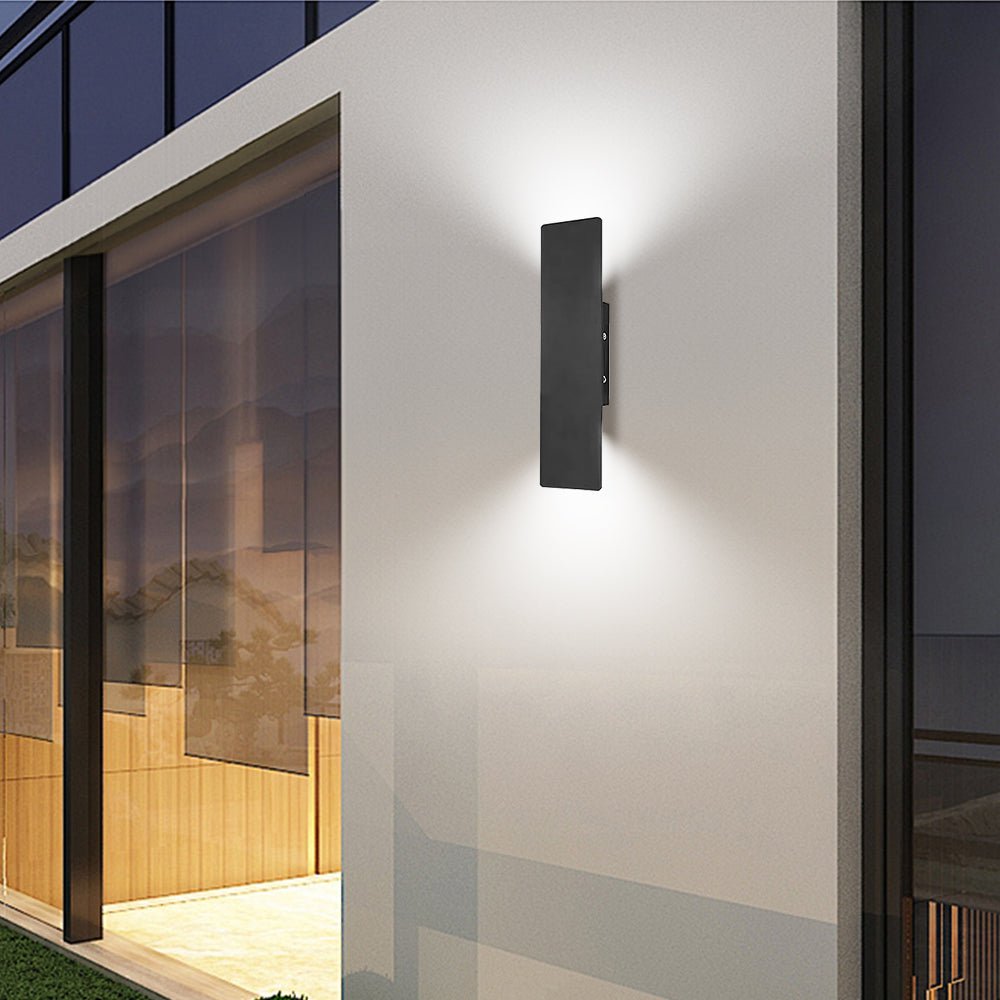 Modern Outdoor LED Wall Light Tall Panel Front