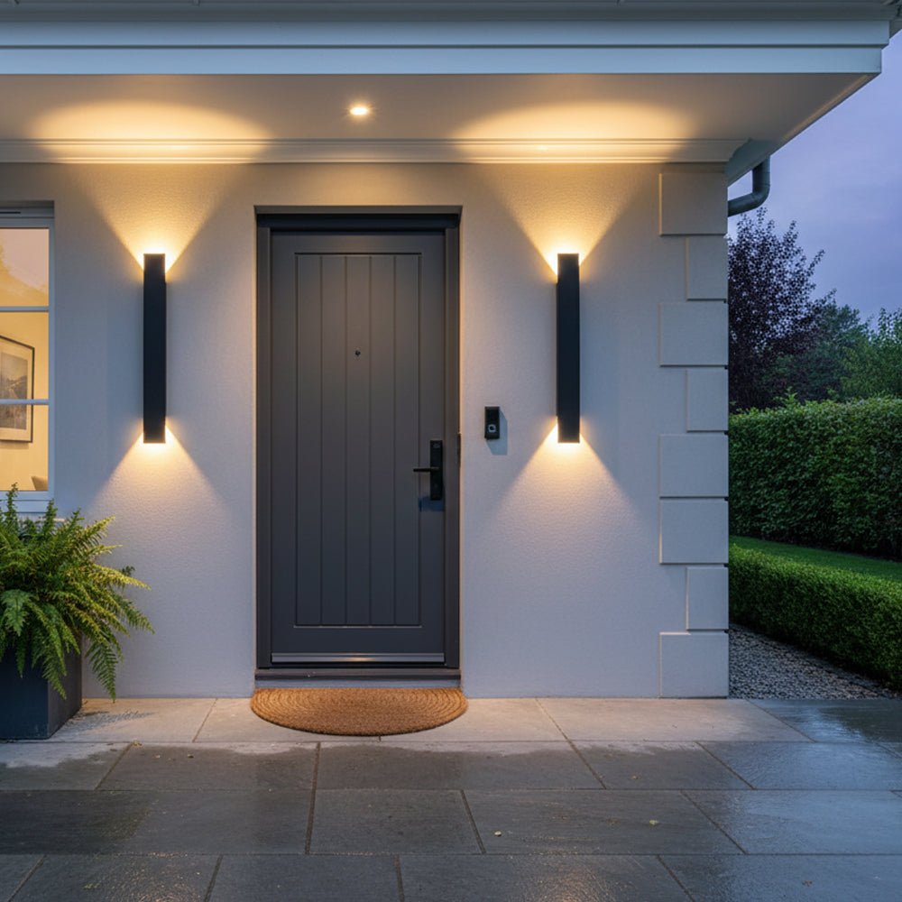 Modern Outdoor LED Wall Light Tall Panel Full