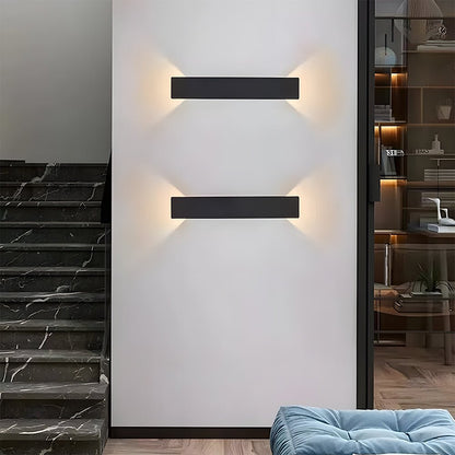 Modern Outdoor LED Wall Light Tall Panel Lifestyle