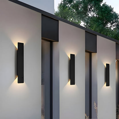 Modern Outdoor LED Wall Light Tall Panel Side