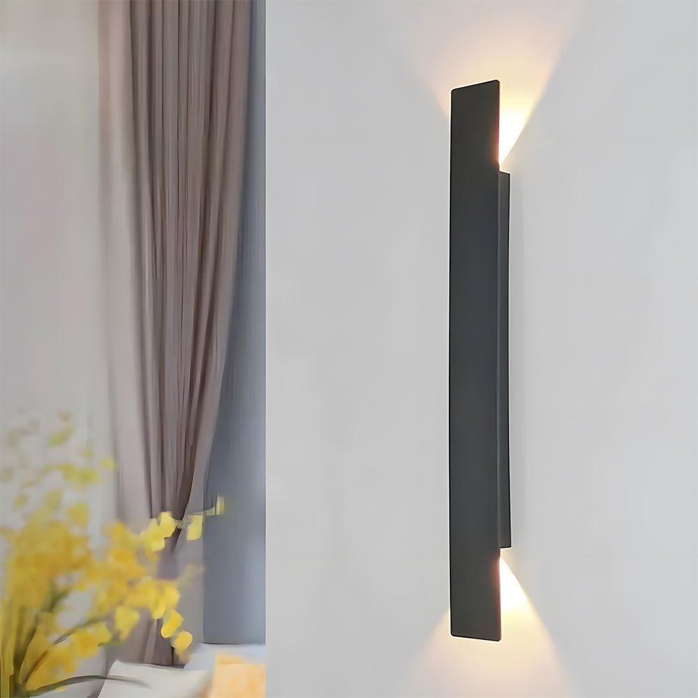 Modern Outdoor LED Wall Light Tall Panel View 11