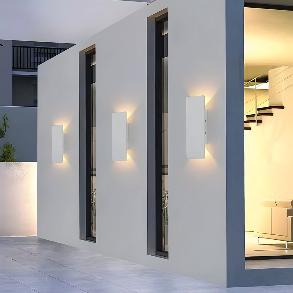 Modern Outdoor LED Wall Light Tall Panel View 15