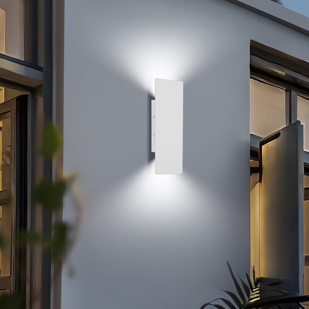 Modern Outdoor LED Wall Light Tall Panel View 16