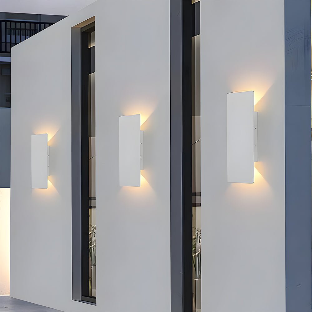 Modern Outdoor LED Wall Light Tall Panel View 17