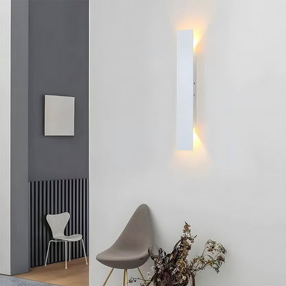 Modern Outdoor LED Wall Light Tall Panel View 18