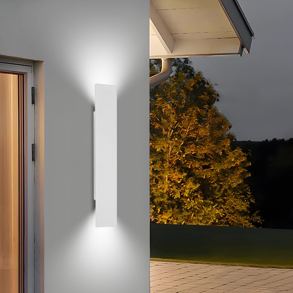Modern Outdoor LED Wall Light Tall Panel View 19