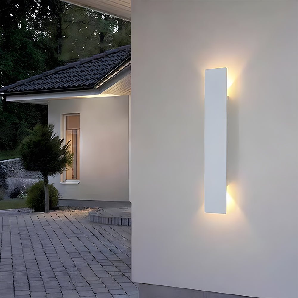 Modern Outdoor LED Wall Light Tall Panel View 20