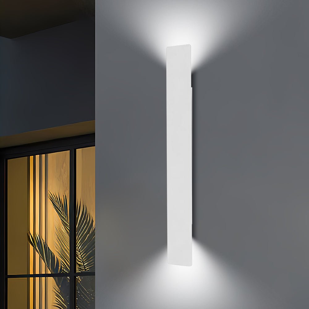Modern Outdoor LED Wall Light Tall Panel View 21