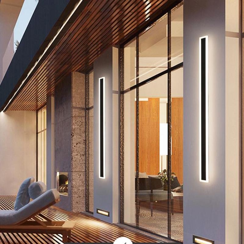 Modern Outdoor Wall Lamp LED Linear Bar Alternate