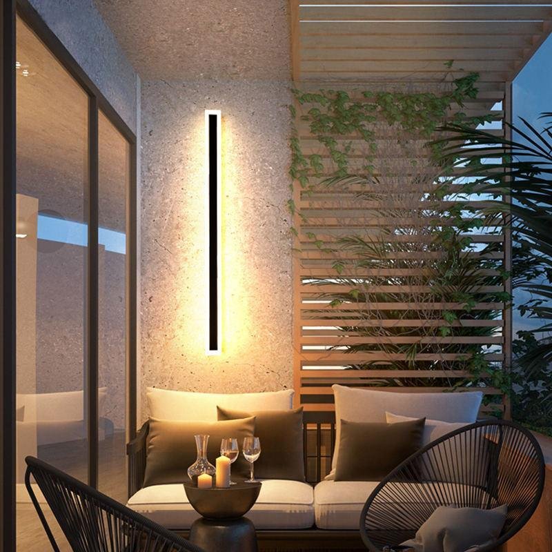 Modern Outdoor Wall Lamp LED Linear Bar Angle
